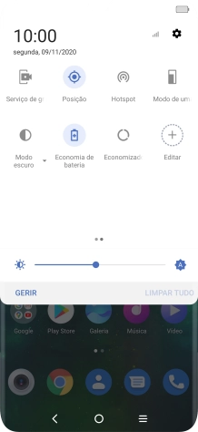 Prima a tecla de início para terminar e voltar ao ecrã inicial.