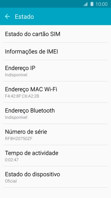 Prima  Informações de IMEI.