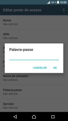 Introduza vodafone e prima OK.