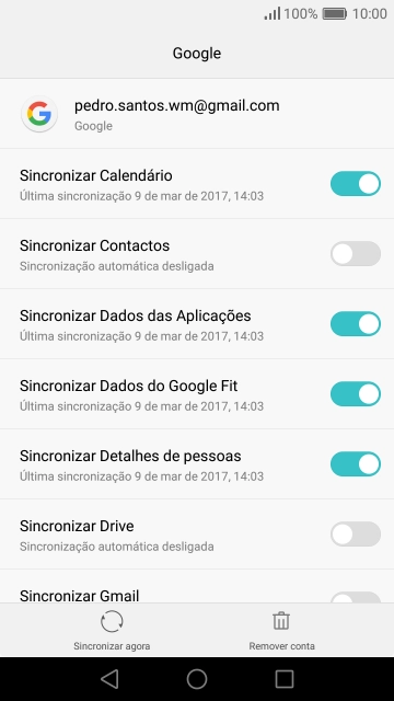 Prima Sincronizar Contactos para ativar a função.