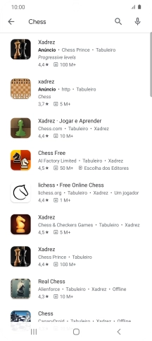 Prima a app pretendida.