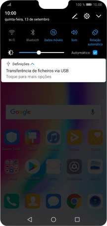 Prima Toque para mais opções.