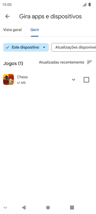 Prima a app pretendida.