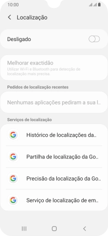 Prima o indicador para ativar ou desativar a função.