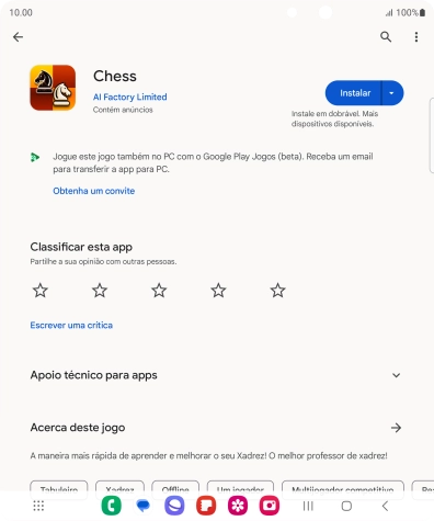 Prima a tecla de início para terminar e voltar ao ecrã inicial.