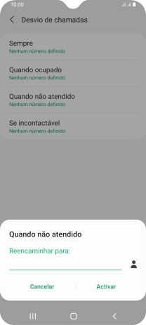 Introduza 123 e prima Activar.