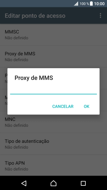 Introduza iproxy.vodafone.pt e prima OK.