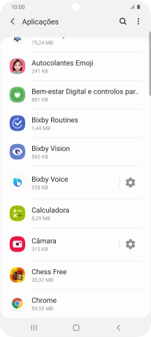 Prima a app pretendida.