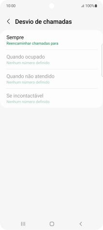 Prima o tipo de desvio pretendido.