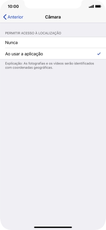 Prima a definição pretendida para ativar ou desativar a função.