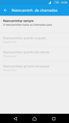 Prima o tipo de desvio pretendido.