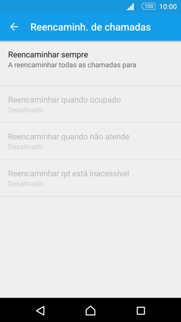 Prima o tipo de desvio pretendido.