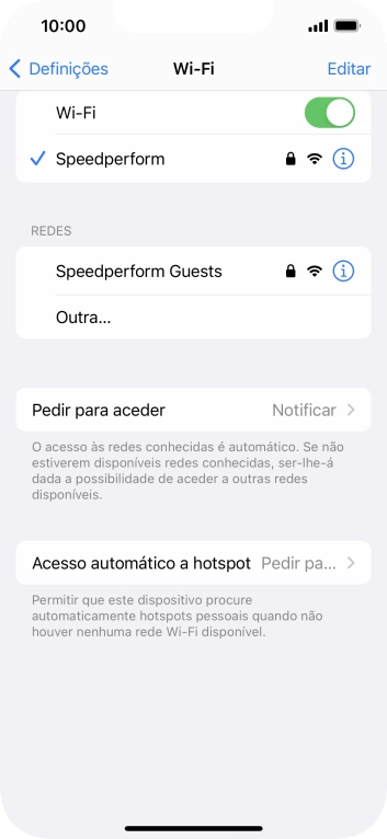 Para voltar ao ecrã inicial, deslize o dedo de baixo para cima a partir da base do ecrã.