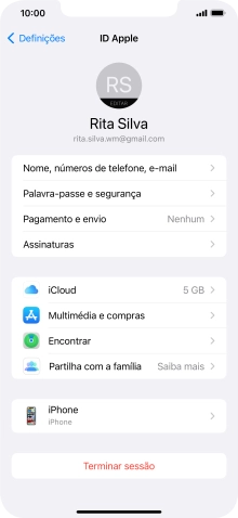 Para voltar ao ecrã inicial, deslize o dedo de baixo para cima a partir da base do ecrã.