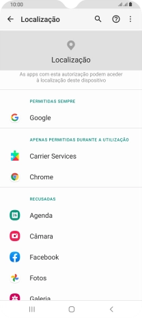 Prima a app pretendida.