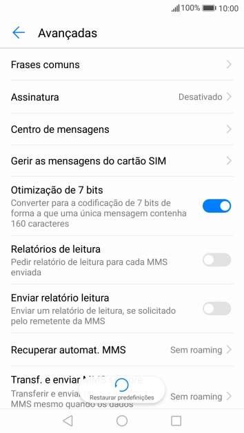 Prima Centro de mensagens.