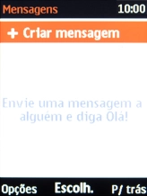 Prima a tecla de seleção esquerda.