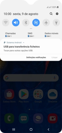 Prima Tocar para outras opções USB..