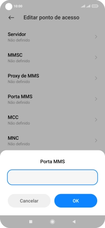 Introduza 80 e prima OK.
