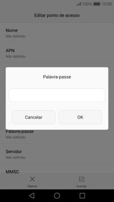 Introduza vodafone e prima OK.