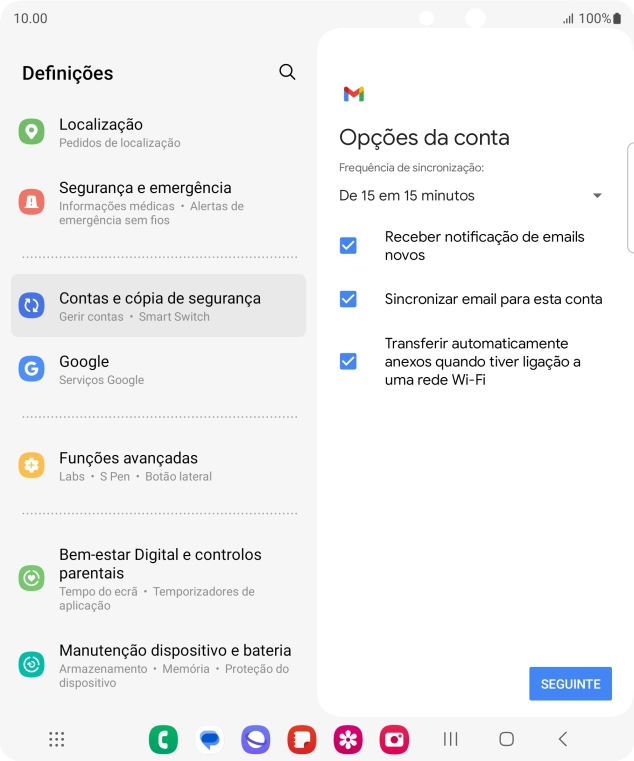 Se o ecrã mostrar esta imagem, a sua conta foi identificada e configurada automaticamente. Siga as indicações no ecrã para introduzir informações adicionais e concluir a configuração.