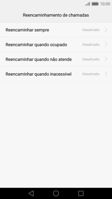 Prima o tipo de desvio pretendido.