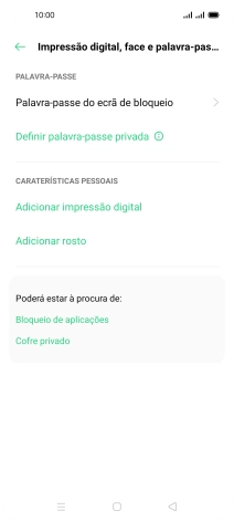 Prima Palavra-passe do ecrã de bloqueio e introduza o código adicional de bloqueio do telefone que criou anteriormente.