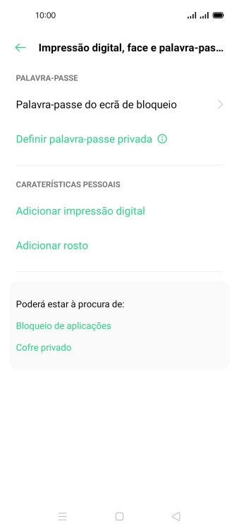 Prima Palavra-passe do ecrã de bloqueio e introduza o código adicional de bloqueio do telefone que criou anteriormente.