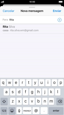 Prima o contacto pretendido.