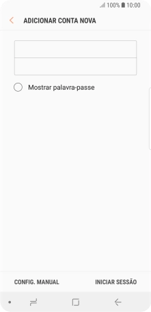 Prima INICIAR SESSÃO.