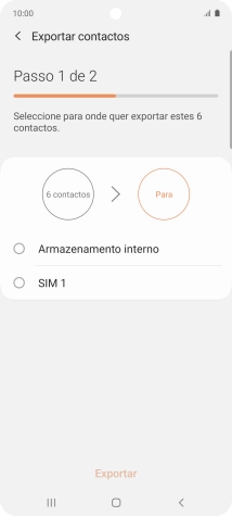 Prima o nome do cartão SIM.