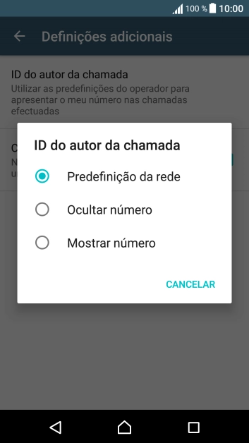 Prima Mostrar número para ativar a visualização do seu número.