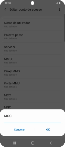 Introduza 268 e prima OK.