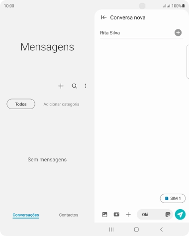Prima o ícone de imagens.