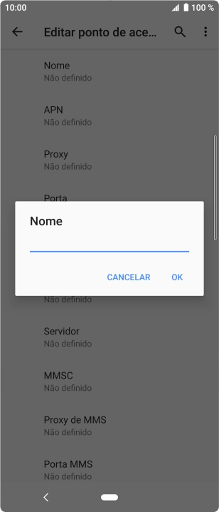 Introduza Vodafone MMS e prima OK.