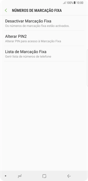 Prima Desactivar Marcação Fixa para desativar a marcação permitida.