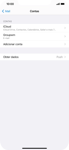 Prima o nome na conta de e-mail que acabou de criar.