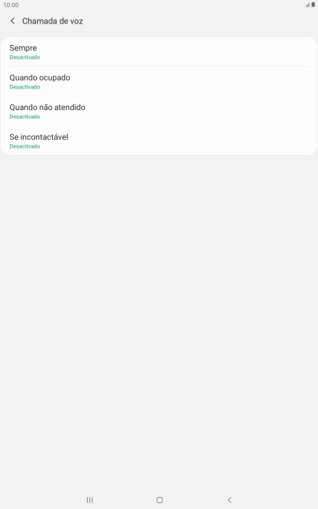 Prima o tipo de desvio pretendido.