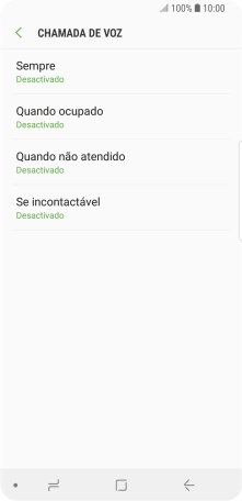 Prima o tipo de desvio pretendido.