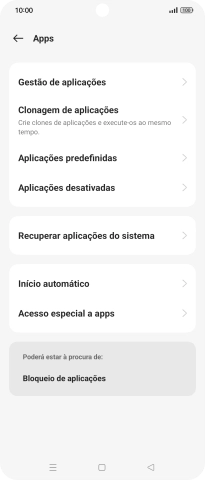 Prima Gestão de aplicações.