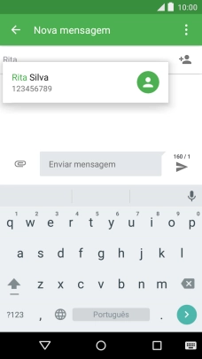 Prima o contacto pretendido.