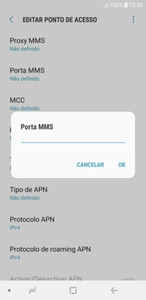 Introduza 80 e prima OK.