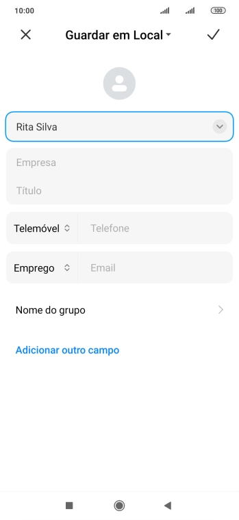 Prima Telefone e introduza o número de telefone pretendido.