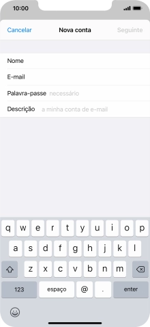 Prima Palavra-passe e introduza a password da sua conta de e-mail.