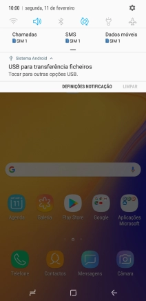 Prima Tocar para outras opções USB..