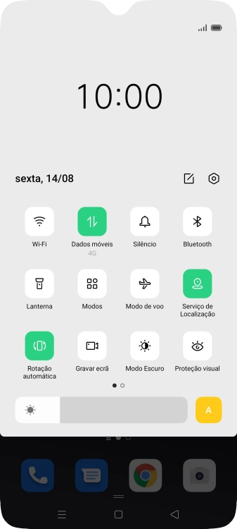 Prima o ícone de definições.