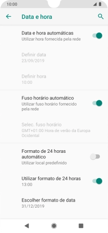Prima a tecla de início para terminar e voltar ao ecrã inicial.