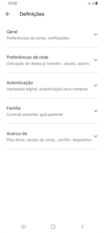 Prima Preferências de rede.