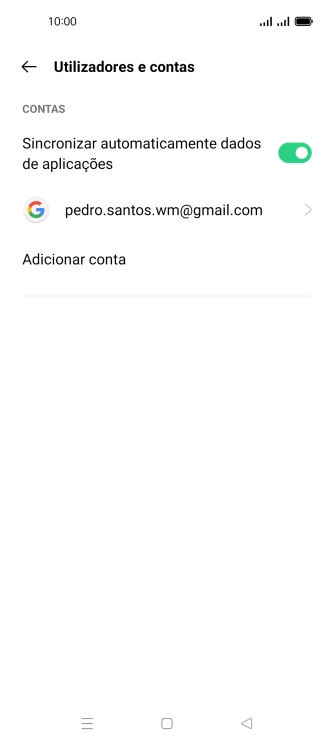 Prima a conta pretendida.