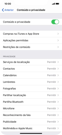 Prima a seta para a esquerda.